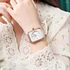 Armbandsur Lady Watch Exquisite Square Dial Quartz med silikonrem nattljus hög noggrannhet Timepiece för söta armbandsur fans