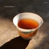 Tazze Piattini 2PZ!!!!WIZAMONY Jingdezhen Drinkware Set di tazze da tè Ciotola Tazze da tè in ceramica bianca Cappello Celadon in porcellana cinese