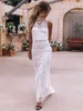 Современные кружевные свадебные платья Sexy Open Sack High Shece Summer Garden Western Bridal Honeds Heless Bc18531