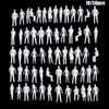 10/50pcs 1: 50/75/100/150/200 Scala People Figure White ABS Plastic Model Building Passenger