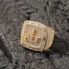 Hip Hop DIY Custom Name Letters Ring 18k Real Gold plaqué bijoux pour hommes
