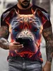 Camisetas masculinas de camiseta de moda masculina gráficos de cães frios de cães 3d tamis de camisetas estampadas casuais