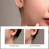 Boucles d'oreilles Muzhi Real 18K Gold For Women Pure AU750 Simple Golden Ball Design Jindian Fashion Fine bijoux cadeau