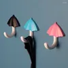 Ganchos mfys guarda -chuva para cabide de roupas de parede manchas de parede manchas pretas de chapéu decorativo de ladrilho de lenço de cachecol