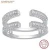 Cluster Rings Newshe Creative 925 Sterling Silver Ring Enhancer for Engagement Adjustable Open Guard Wrap Wedding Band BR1516 L240402