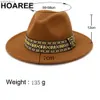 Brede rand hoeden emmer hoaree 2024 Nieuwe herenwol vilt fedora witte panama hoed sombrero jazz trilby Britse stijl varkens yq240403