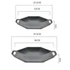 Koreaanse antiaanbaklaag buiten BBQ Skillet Cast Iron Fying Pan Camping Picnic Steak kookpan keuken kookgerei u.stelsels 240403