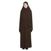 Roupas étnicas Ramadã Eid encapuzado Khimar abayas 2 peças Conjunto de mulheres muçulmanas roupas vestuário de vestuário islâmico vestido de túnica abaya