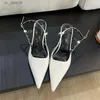 Dress Shoes Fashion Designer Buckle Strap Women Pumps Sexy Pointed Toe dunne hakken lente elegante slingbacks mule dames H240403TW8O