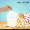 Engångskoppar sugrör 5 datorer fruktbehållare bärbar popcorn hink klar glass förvaring containrar frys mat litet lock