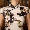 Kläder S3XL kinesiska kvinnors satin cheongsam silke lång qipao porslin orientalisk klänning traditionell kinesisk cheongsams nationell vind qipao