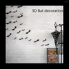 Feestdecoratie 224 stuks Halloween Bat Stickers Home Decor DIY voor muur