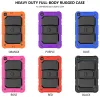 Pour Samsung Galaxy Tab A 8,0 pouces Case de mateillette Hybride Silicone PC Hybride Caprette de tablette de bégolage réglable avec bandoulière + Protecteur d'écran Film Pet Film