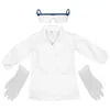 Manteau blanc pour enfants, décoration de fête, Costumes pour enfants, manteaux de laboratoire, robe de travail, fourniture de Cosplay réutilisable