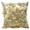 Travesseiro 3d tampa quadrada floral de cor de bordado de cor sólida casa de estar de estar de estar em casa sem núcleo ht-psec-01