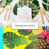 Fiori decorativi 6 tipi foglie di palma artificiale 90pcs giungla realistiche decorazioni di piante finte per spiaggia baby shower per matrimoni di compleanno decorazioni