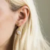 Örhängen guldfylld barock pärlörhängen 15mm guldhoppörhängen handgjorda smycken brincos minimalism oorbellen pendientes örhängen