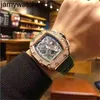 Regarder Mens Designer Richardmill Movement Automatic Luxury Luxury Mens mécanique RMS011 Full Sky Star Diamond