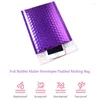 Aufbewahrungstaschen 20pcs lila Bubble Mailer Folie gepolstert aluminisierte Postgeschenkverpackungstaschen Umschläge