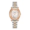 Montre-bracelets oliya luxueuse Rolling Diamond dames ellipse montres zircon en acier fin imperméable Fashion Girl Gift Elegant Woman Watch