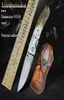 Ad alta durezza damasco acciaio portatile pieghevole coltello tascabile per corna naturale manico di sopravvivenza da campeggio esterno caccia alla pesca selfdef1314333