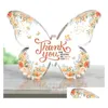 Party Favor Transparent Acrylic Butterfly Ornaments dla przyjaciółek/najlepszych przyjaciół/krewnych koledzy