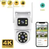 Inne kamery CCTV 4K 8MP Ptz WiFi Kamera Podwójny soczewkę Dual Ekran IP Kamera Outdoor 4MP HD Auto Tracking Ochrona zabezpieczenia CCTV ICSEE Y240403