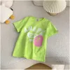 T-Shirts Jungen Affenbrief gedruckt T-Shirt Kinder Cartoon Kurzarm Tees Designer Kleidung 2024 Sommer Kinder Baumwolle Freizeit Tops z otftu