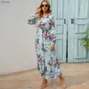 Abiti sexy urbani abiti da donna maxi girare autunno bohémien casual bohémian tutto schiavo in alto in alta spiaggia in chiffon abito fiore versidos abito lungo y240402