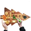Dekoracyjne figurki deserowe deserowe deser w kształcie choinki drewniane taca do przekąski na żywność dekoracja sushi panelu domowy restauracja