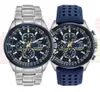 Luxury WateProof Quartz Watches Business Casual Steel Band Watch Men039s Blue Angels World Chronograph Wristwatch 2201113033035