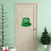 Dekorativa figurer St Patrick's Day Wood Sign Shamrocks Gnome Hats St. Patricks Decor Wall Pendant Green Irish Ytter Door
