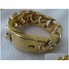 Chain 8 66 Inch 9 44 32Mm Huge Heavyweight Thick Gold Pure Stainless Steel Maimi Cuban Curb Link Bracelet Bangle Mens Cool J198I Drop Otpvr