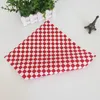 Baking Tools 100PCS Fried Liners Multifunctional Red White Grid Sheet Tray Basket Oil Paper For Home Shop