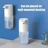 Flytande tvåldispenser Touchless maträtt uppladdningsbar väggmontering automatisk pump handbadrum