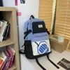 Backpack Youth Boys Duże pojemność Hit Color Casual Travel Waterproof Gimnazjalne Uczniowie Lekkie szkolne szkolne stag