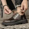 Boots New Casual Genuine Leather Highquality Leisure Tooling Shoes Comfortable Inside Handmade Trend Fashion Shoes Size 3845