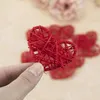 Decorazione per feste 12 pezzi a forma di cuore palline di vimini a forma di cuore decorativo artigianato fai -da -te appeso ornamenti per il matrimonio (2,4 in/6 cm)