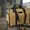 Bolsas de armazenamento Transportador de log transportadores à prova d'água para a bolsa dobrável de lenha com alças Bolsa de transporte de lareira