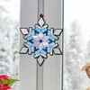 Estatuetas decorativas de natal de floco de neve ornamentos de acrílico flocos de neve pendente de inverno tema de neve com