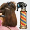 Lagringsflaskor Multifunktionella barbersprutflaskor retro ränder för Salon Studio Golden
