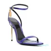 2024 SANDALS Hardware Blocco e Woman Woman Metal Stiletto Wedding