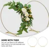 Dekorativa blommor 2 datorer Floral Metal Wreath Desktop Stand Party Decoration Wedding Hoop For Home Centerpiece Ornament Supplies Crafts