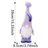 Feestdecoratie lente kabouterdecor dwerg zachte gezichtsloze pluche pop voor gelaagde lade -decoraties Home Purple Lavender Gnomes