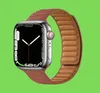 Lien en cuir pour Apple Watch Band 44mm 40mm 41mm 45 mm 42 mm 38 mm Bracelet de boucle magnétique d'origine Iwatch Series 3 5 4 SE 6 7 STRAP H8863600