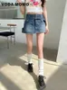 Urban Sexy Dresses Y2K Aesthetics Women Summer Solid Design Belt High Waist Slimming Sheath Skirt Gyaru Vintage Harajuku Basic Denim Mini Miniskirt 2443