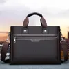 PU Leather Briefcase for Man A4 Documents Designer Executive Handbag Laptop 14 Messenger Tote Bag Husband 240320