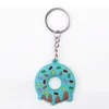 Keychains Key Chain Secure Pvc Doughnut Beauty And Health Car Decoration Snap Design American Schoolbag Pendant Decorations