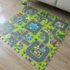 Tapis EVA City Road, piste de circulation automobile, tapis rampant pour enfants, tapis de sol rampant, jeu pour parents et enfants, résistant à l'humidité