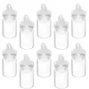 Vasen 10 Stcs kleine Gläser mit Deckel Mini Flaschen Handy Stopper wünschen Plastik
